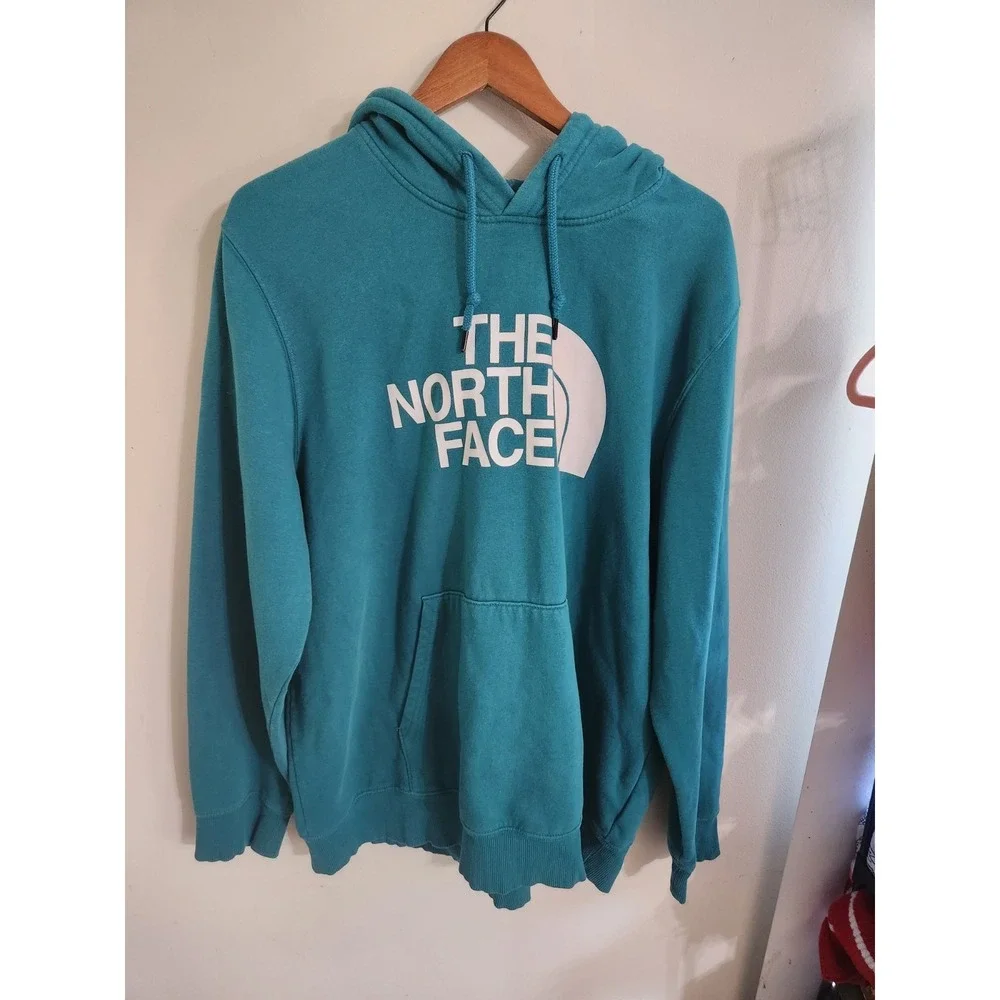 The North Face Half Dome Pullover Hoodie Men's XXL Teal Blue Fleece NWOT New